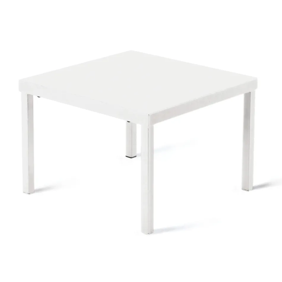 Tavolino Impilabile da Giardino in Acciaio Zincato Realizzato in Italia – Aberdeen Viadurini