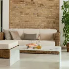 Tavolino in Vetro Curvato Temperato 10mm Effetto Marmo - Aiello Viadurini