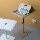 Tavolino Lato Divano Metallo e Pvc Altezza Regolabile per Tablet - Tekniko Viadurini
