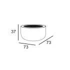 Tavolino Luminoso da Esterno con Luce LED e Piano in Hpl Made in Italy - Belida Viadurini