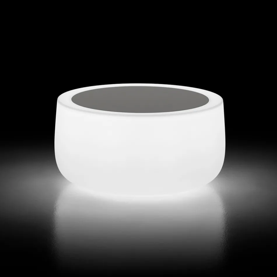 Tavolino Luminoso da Esterno con Luce LED e Piano in Hpl Made in Italy - Belida Viadurini