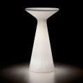 Tavolino Luminoso da Esterno con Piano Rotondo in HPL Made in Italy - Desmond