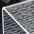Tavolino Luminoso Led Acrilico Trasparente Decoro Inciso a Laser - Robiola Viadurini