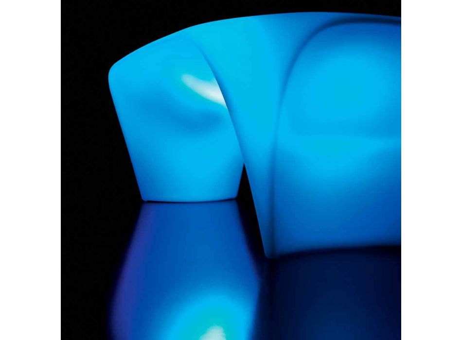 Tavolino Luminoso RGB da Esterno o Interno Design in Plastica - Lily by Myyour Viadurini