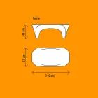 Tavolino Luminoso RGB da Esterno o Interno Design in Plastica - Lily by Myyour Viadurini