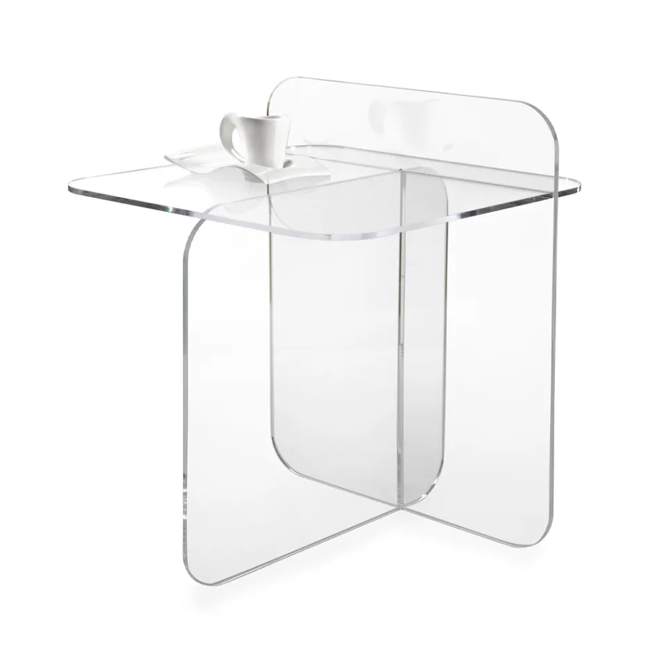 Tavolino Moderno da Soggiorno in Plexiglass Made in Italy - Ariel Viadurini