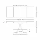 Tavolino Moderno in Legno e Metallo Trasformabile Made in Italy - Spirit Viadurini