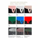 Tavolino moderno in metallo tagliato a laser forma di fiore Andy Viadurini