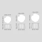 Tavolino moderno in metallo tagliato a laser forma di fiore Andy Viadurini