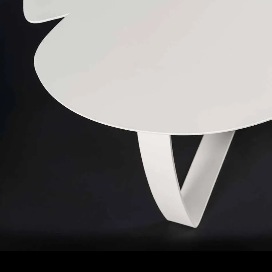 Tavolino moderno in metallo tagliato a laser forma di fiore Andy Viadurini