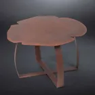Tavolino moderno in metallo tagliato a laser forma di fiore Andy Viadurini