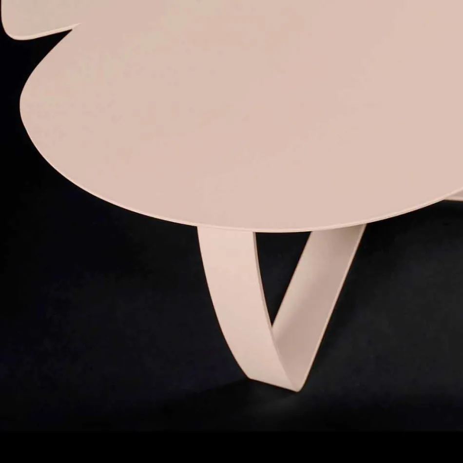 Tavolino moderno in metallo tagliato a laser forma di fiore Andy Viadurini