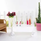 Tavolino moderno in plexiglass bianco drappeggiato Asia, made in Italy Viadurini