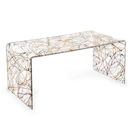 Tavolino Moderno in Plexiglass Realizzato in Italia - Vichy Viadurini
