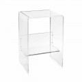 Tavolino moderno in plexyglass L50 x H76 x P40 cm  Aza, made in Italy
