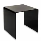 Tavolino nero design moderno 50x50cm Terry Big, made in Italy Viadurini