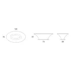 Tavolino Ovale da Caffè Design a Barca Metallo e Vetro Acidato - Imbarco Viadurini