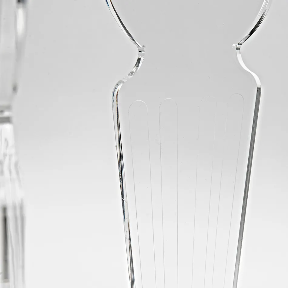 Tavolino Ovale da Caffè in Plexiglass Trasparente Made in Italy - Ilaria Viadurini