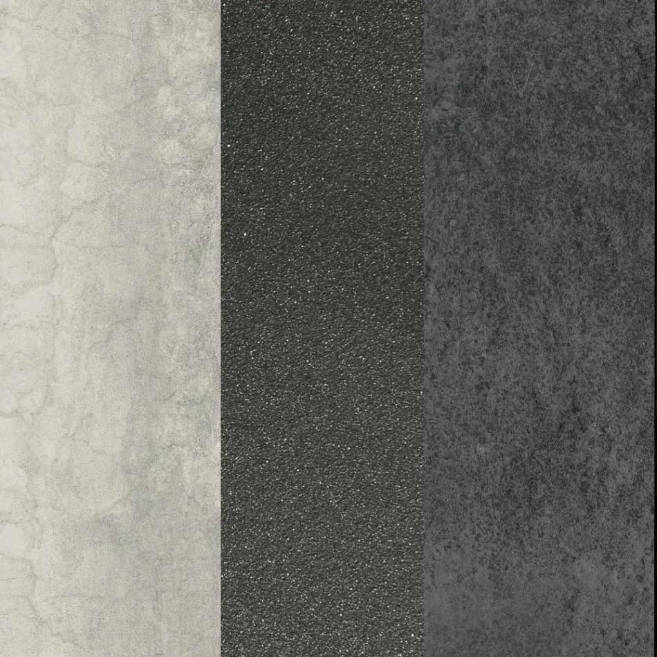 Tavolino Ovale Soggiorno Metallo e Piano in Ceramica Bicolore - Comacchio Viadurini