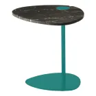 Tavolino per Salotto in Metallo e Marmo di Marquinia, Design di Lusso - Yassine Viadurini