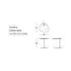 Tavolino per Salotto in Metallo e Marmo di Marquinia, Design di Lusso - Yassine Viadurini