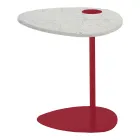 Tavolino per Salotto in Metallo e Marmo di Marquinia, Design di Lusso - Yassine Viadurini