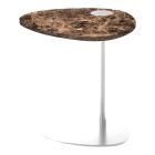 Tavolino per Salotto in Metallo e Marmo di Marquinia, Design di Lusso - Yassine Viadurini