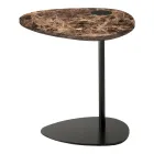 Tavolino per Salotto in Metallo e Marmo di Marquinia, Design di Lusso - Yassine Viadurini