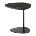 Tavolino per Salotto in Metallo e Marmo di Marquinia, Design di Lusso - Yassine Viadurini