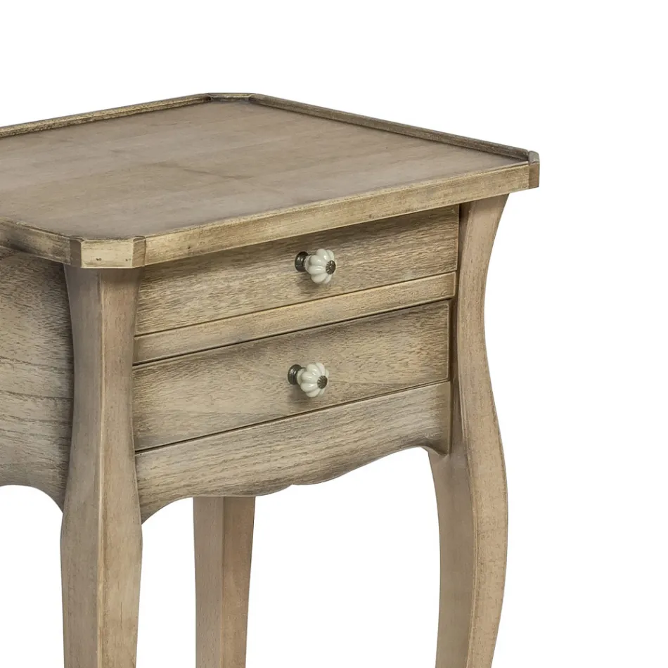 Tavolino Porta Telefono in Faggio in Diverse Finiture Made in Italy - Charun Viadurini