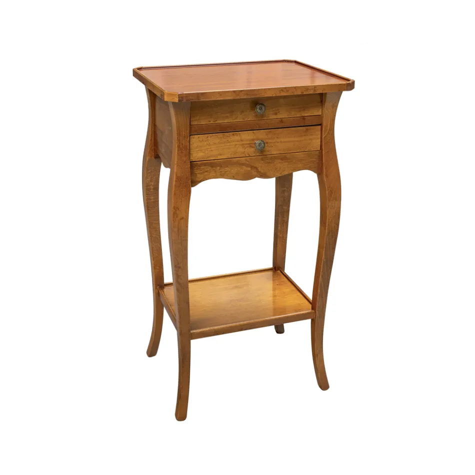 Tavolino Porta Telefono in Faggio in Diverse Finiture Made in Italy - Charun Viadurini