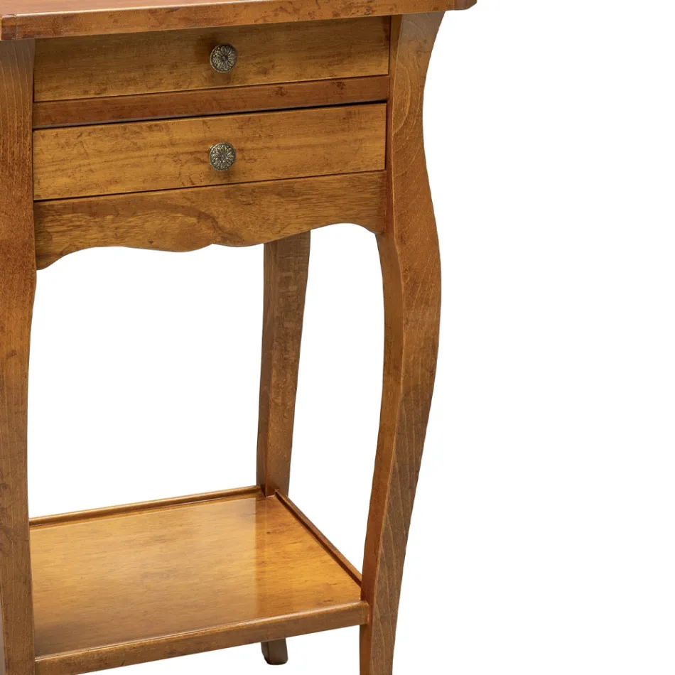 Tavolino Porta Telefono in Faggio in Diverse Finiture Made in Italy - Charun Viadurini