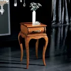 Tavolino Porta Telefono Stile Classico in Legno Made in Italy - Hastings Viadurini