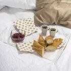 Tavolino portavivande trasparente di design Olivia made in Italy Viadurini