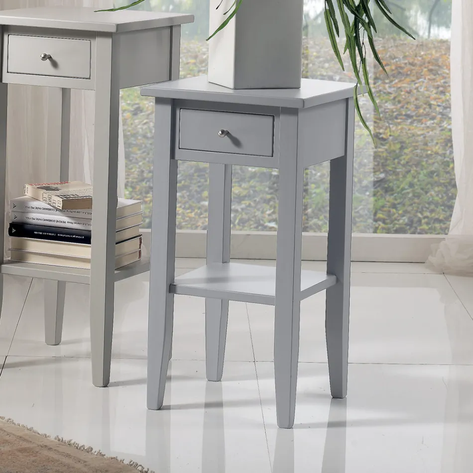 Tavolino Quadrato con Ripiano Quadrato in Diverse Altezze Made in Italy - Apus Viadurini