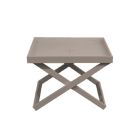 Tavolino Quadrato da Esterno in Alluminio con Vassoio Estraibile - Vander Viadurini