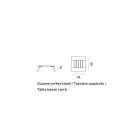 Tavolino Quadrato da Esterno in Legno di Teak Made in Italy – Taranee Viadurini