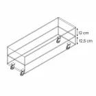 Tavolino Rettangolare in Vetro Extrachiaro con Cassetti Made in Italy – Ganzo Viadurini