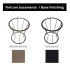 Tavolino Rotondo con Base in Acciaio e Piano in Grès Made in Italy - Alisea Viadurini