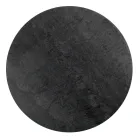 Tavolino Rotondo con Base in Acciaio e Piano in Grès Made in Italy - Alisea Viadurini