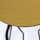 Tavolino Rotondo con Base in Acciaio e Piano in Vetro Made in Italy - Alisea Viadurini