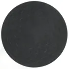 Tavolino Rotondo con Base in Acciaio e Piano in Vetro Made in Italy - Alisea Viadurini