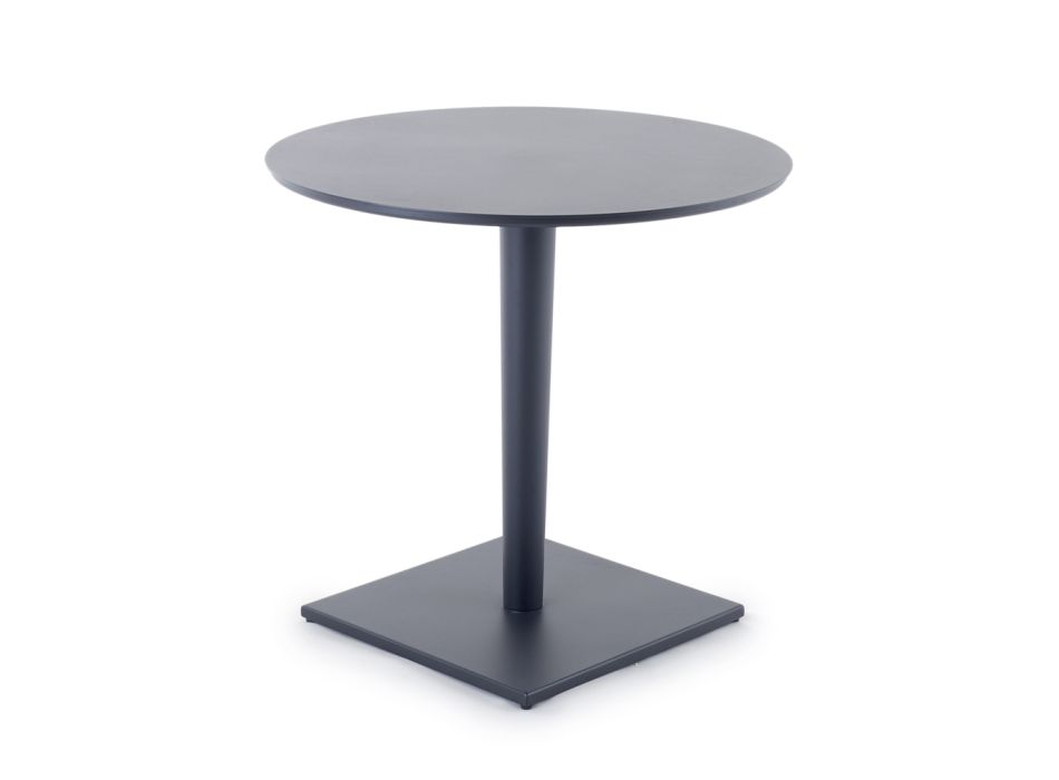 Tavolino Rotondo da Esterno con Base in Alluminio Realizzato in Italia - Nymeria Viadurini