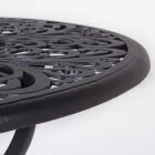 Tavolino Rotondo da Esterno in Alluminio Finitura Antracite Opaco - Sayra Viadurini