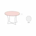 Tavolino Rotondo da Salotto con Piano in Hpl Realizzato in Italia - Mina Viadurini