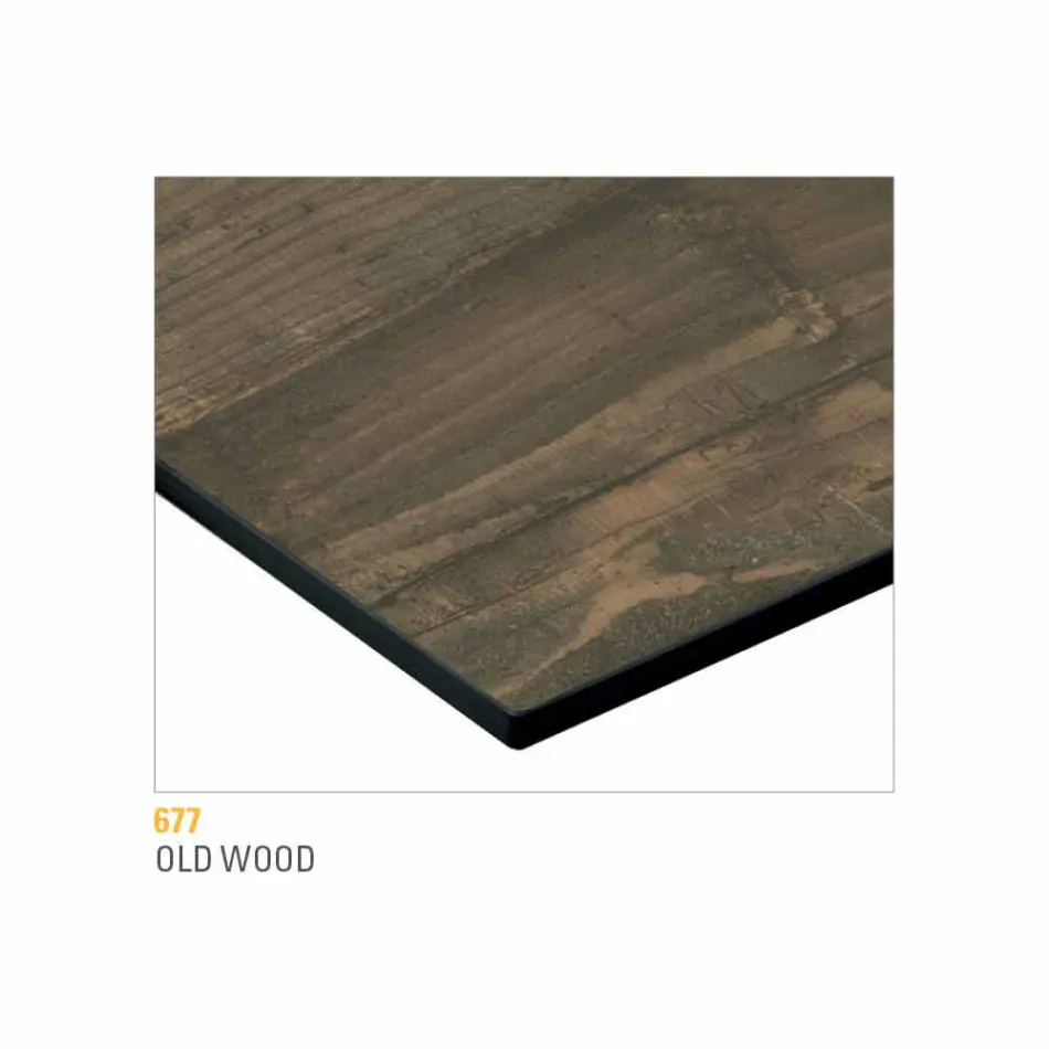 Tavolino Rotondo da Salotto con Piano in Hpl Realizzato in Italia - Mina Viadurini