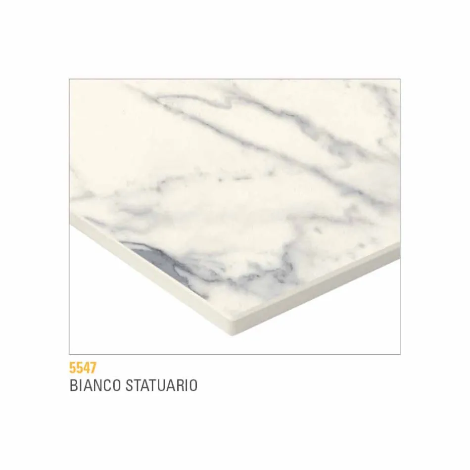 Tavolino Rotondo da Salotto con Piano in Hpl Realizzato in Italia - Mina Viadurini