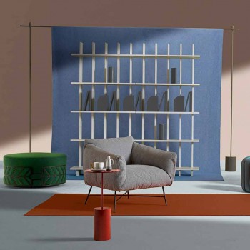 Tavolino Rotondo da Salotto in Lamiera Colorato di Design Moderno - Cocktail