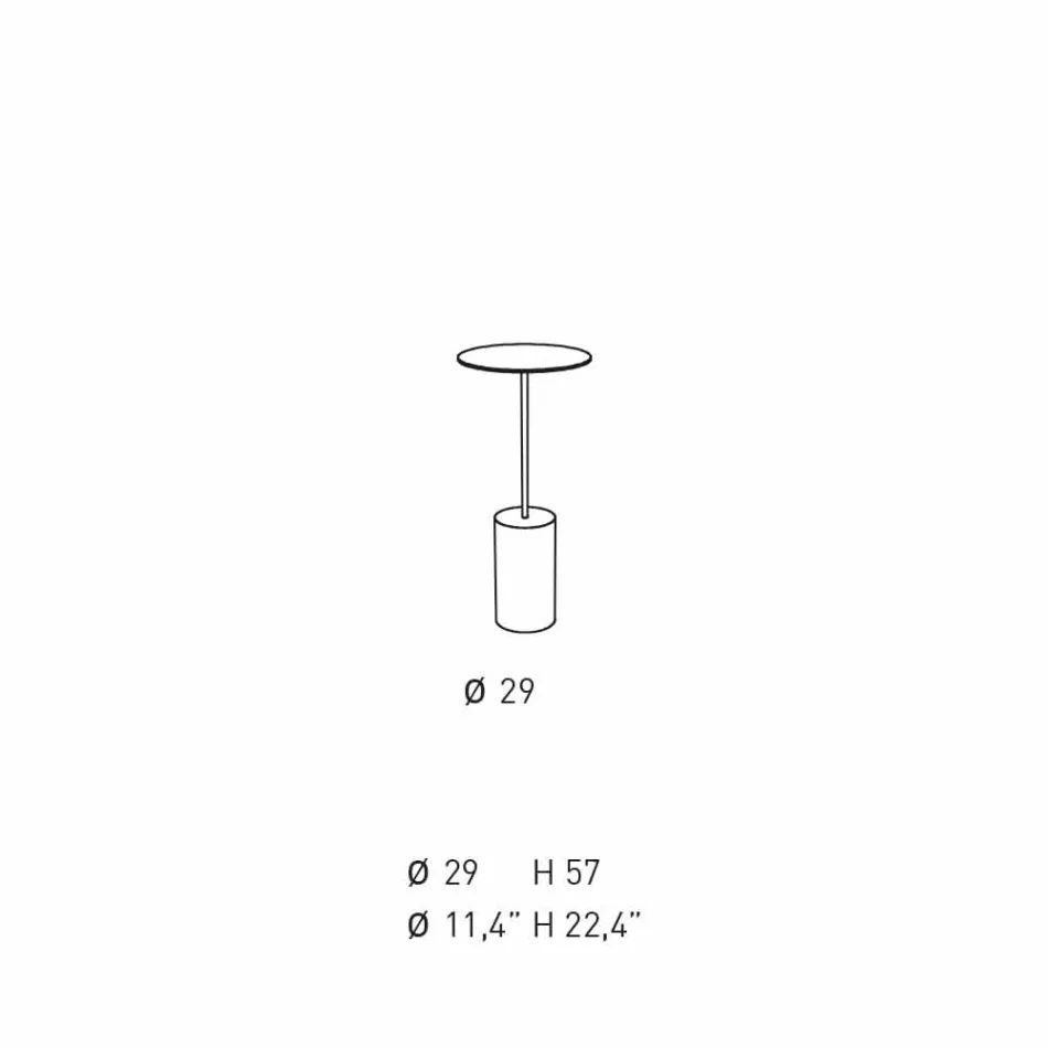 Tavolino Rotondo da Salotto in Lamiera Colorato di Design Moderno - Cocktail Viadurini