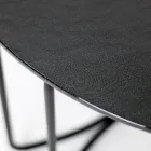 Tavolino Rotondo in Vetro con Base a 3 Mezzelune Made in Italy - Arepa Viadurini